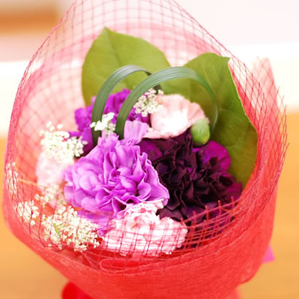 【送料無料】母の日ギフトムーンダストの花束＆ふわふわシフォンケーキセット フラワーギフト